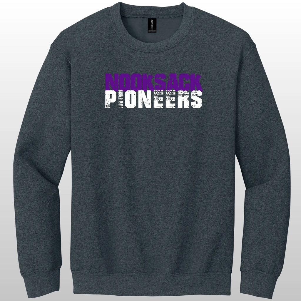 Nooksack Pioneers Grunge Crewneck Sweatshirt