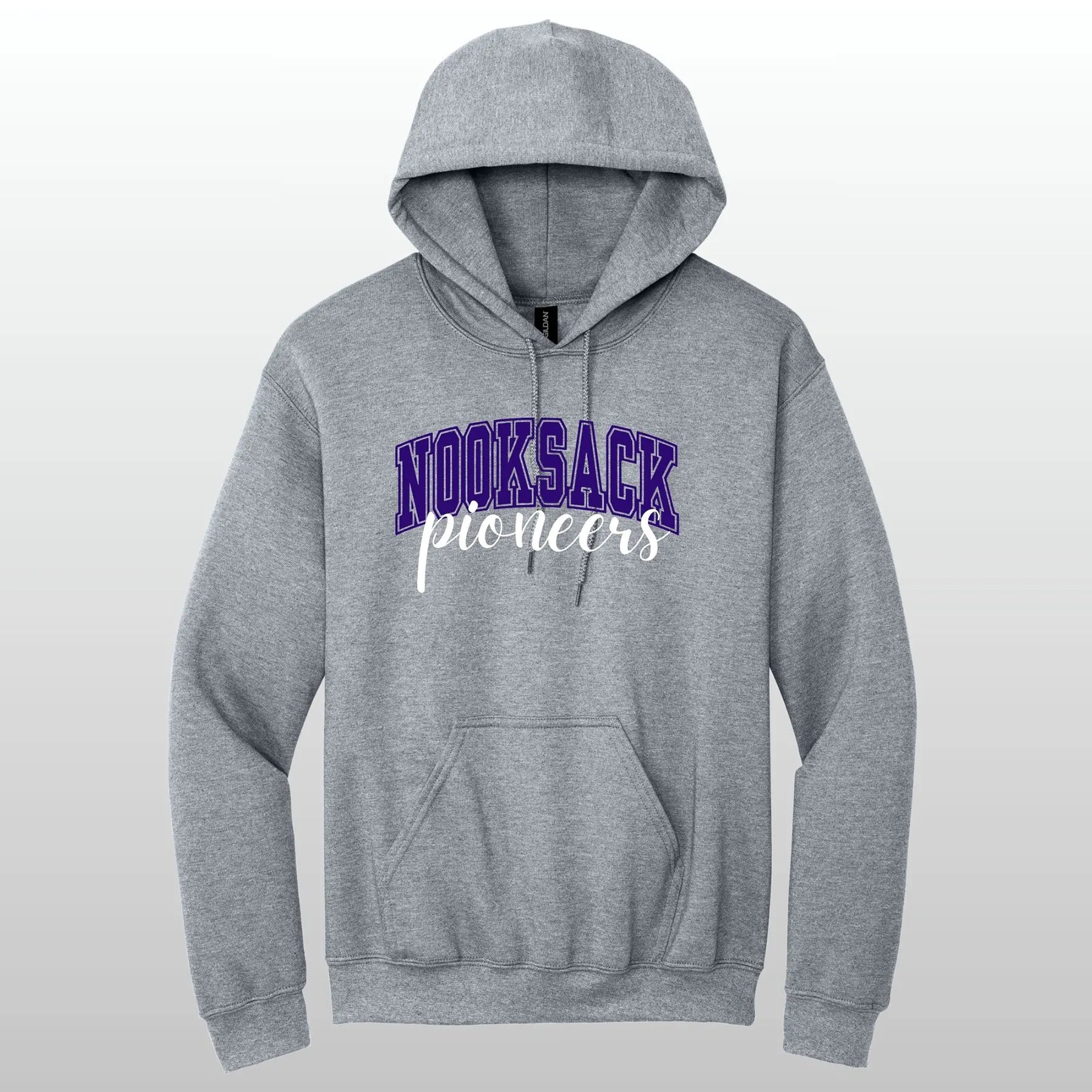 Nooksack Pioneers Cursive Hooded Sweatshirt