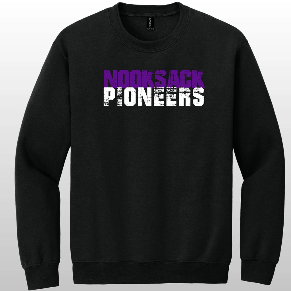 Nooksack Pioneers Grunge Crewneck Sweatshirt