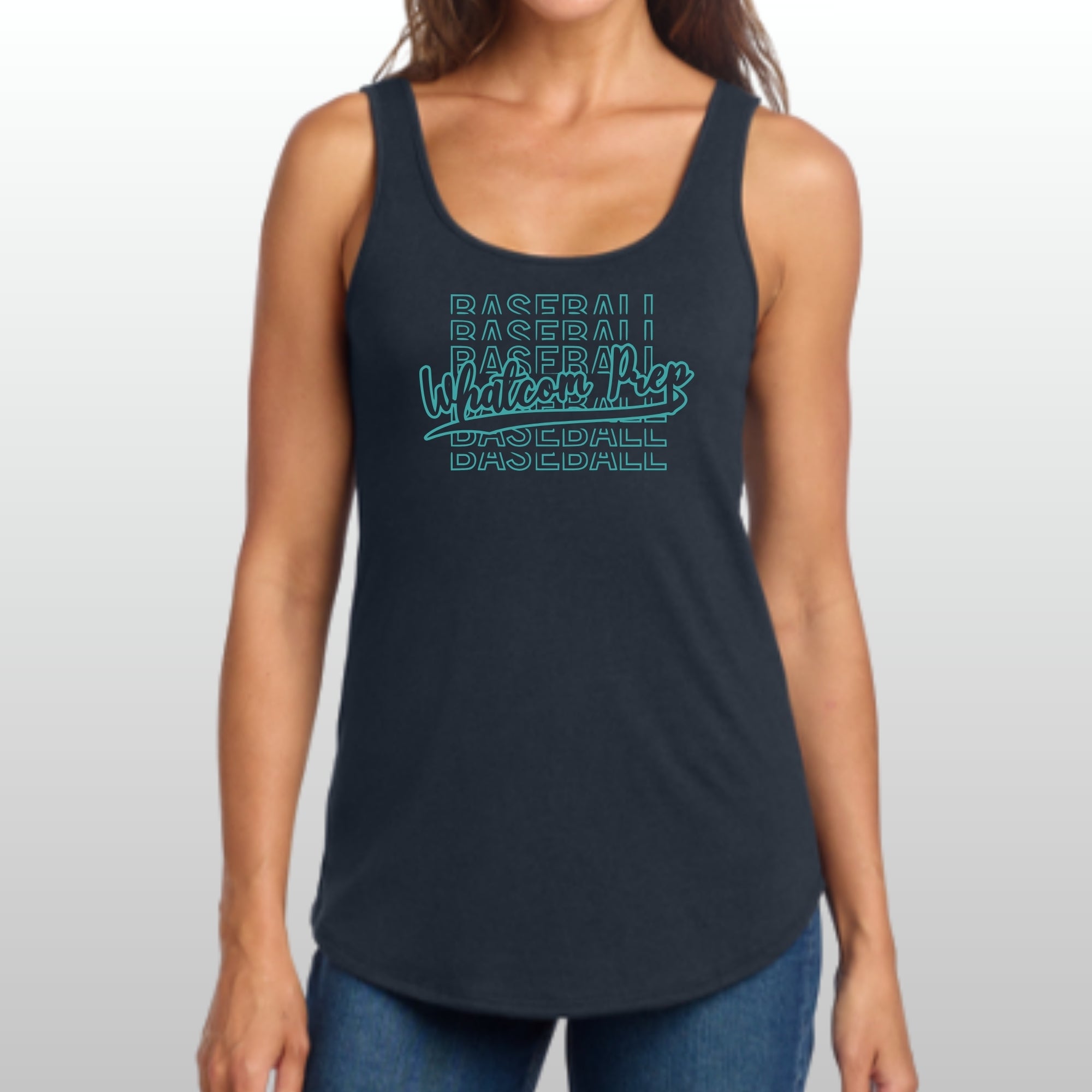 Whatcom Women's Glitter Baseball Relaxed Tank