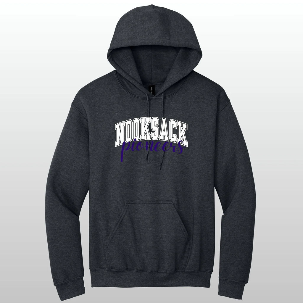 Nooksack Pioneers Cursive Hooded Sweatshirt