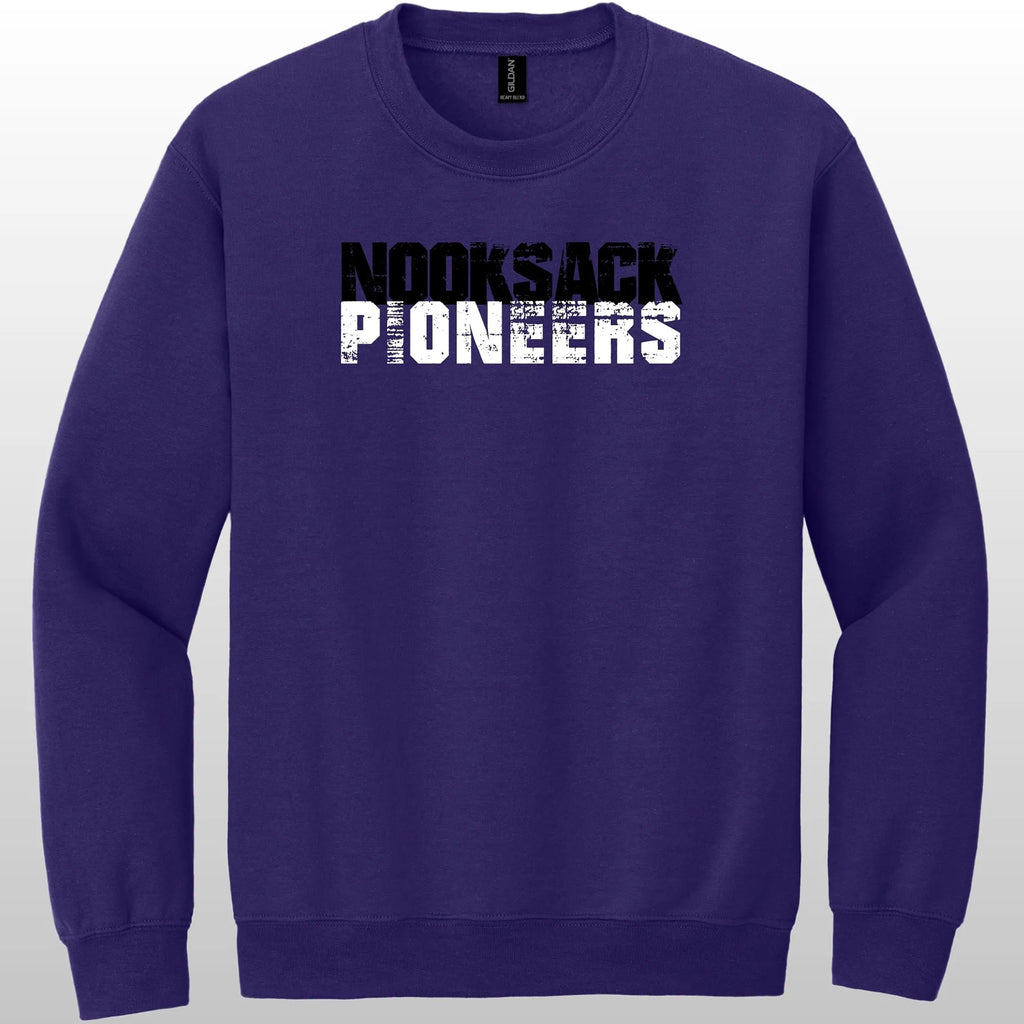 Nooksack Pioneers Grunge Crewneck Sweatshirt