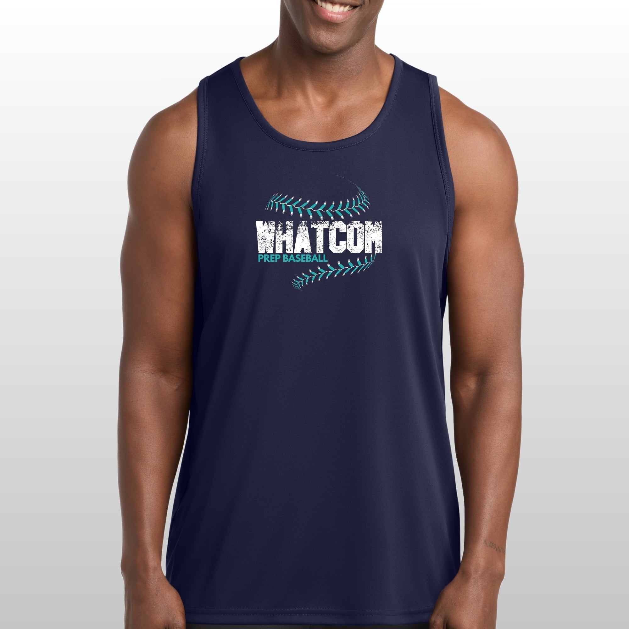 Whatcom Prep Baseball Seam Muscle Tank