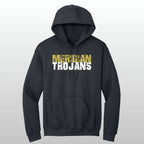 Meridian Trojans Grunge Hooded Sweatshirt