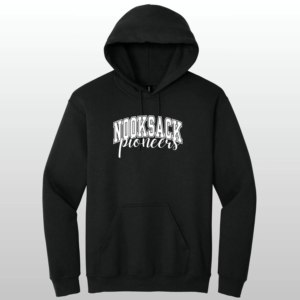 Nooksack Pioneers Cursive Hooded Sweatshirt