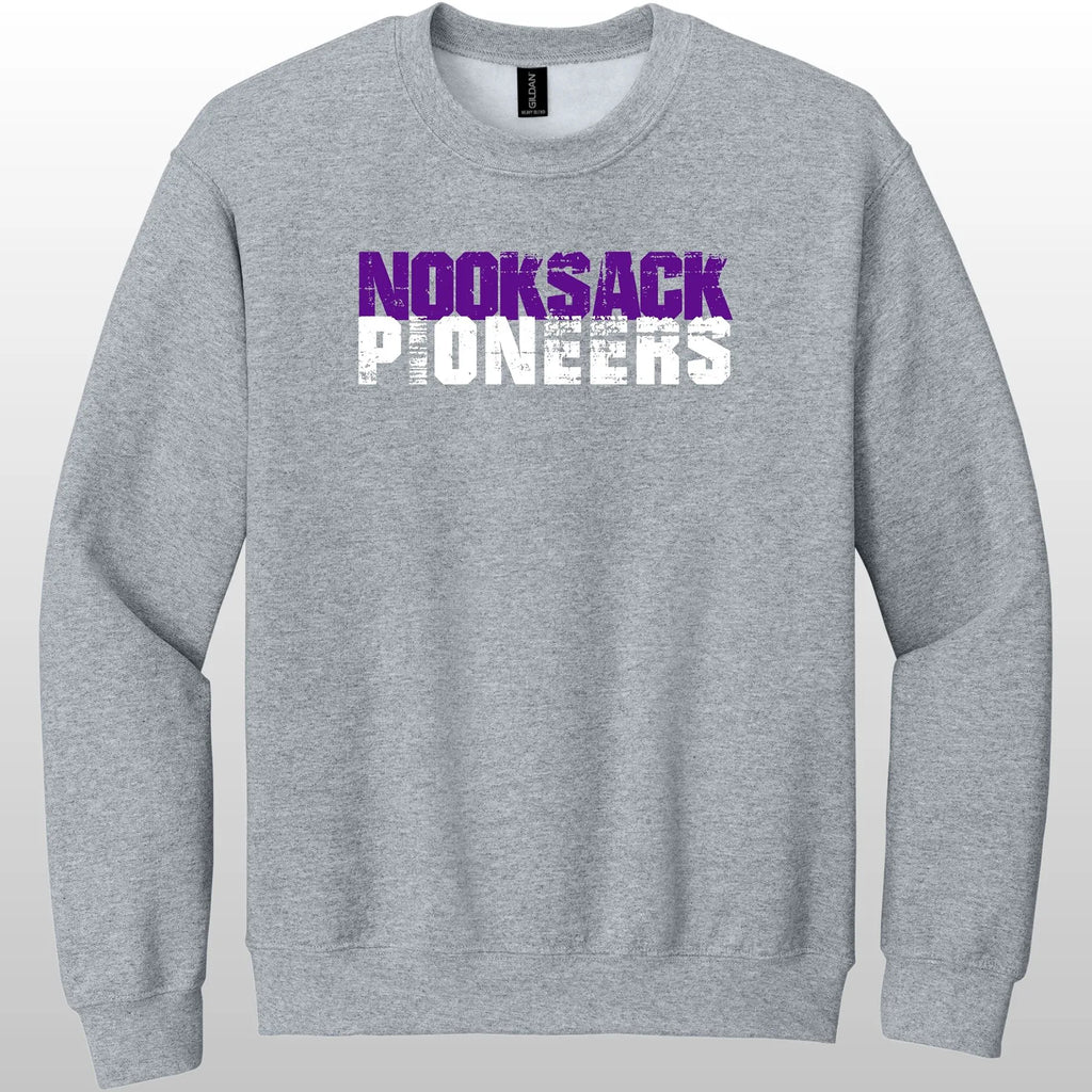 Nooksack Pioneers Grunge Crewneck Sweatshirt