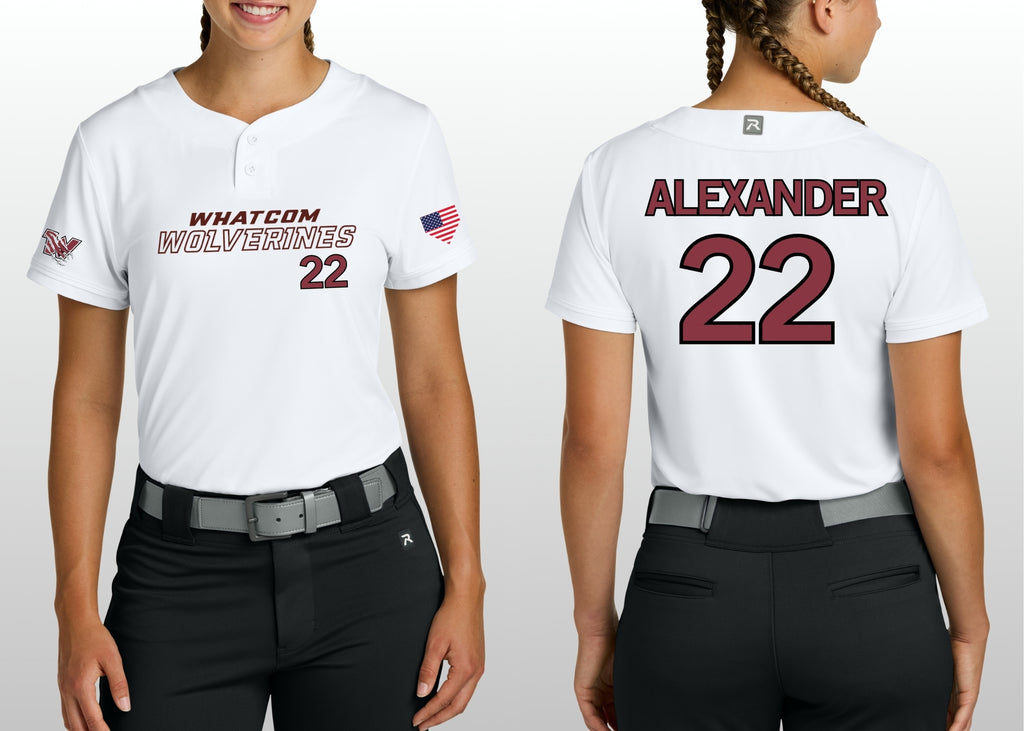 Whatcom Wolverines Women's Richardson Button Jersey