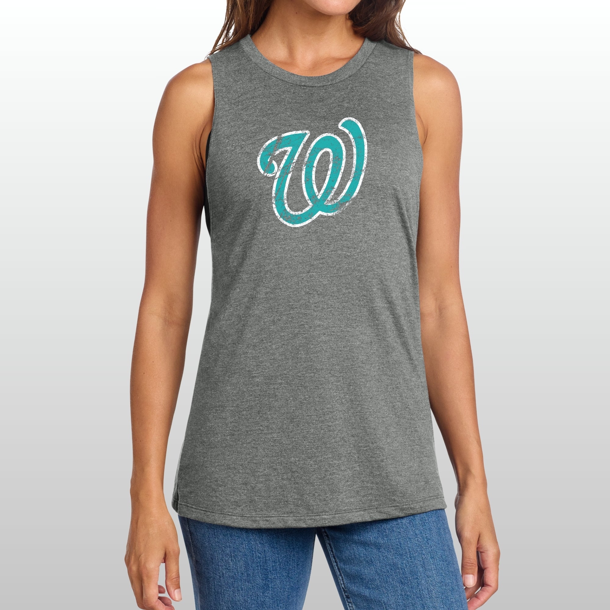 Whatcom Prep Women's Distressed Muscle Tank