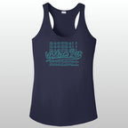 Whatcom Women's Glitter Baseball Racerback Tank
