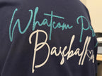 Whatcom Prep Glitter Baseball Crewneck