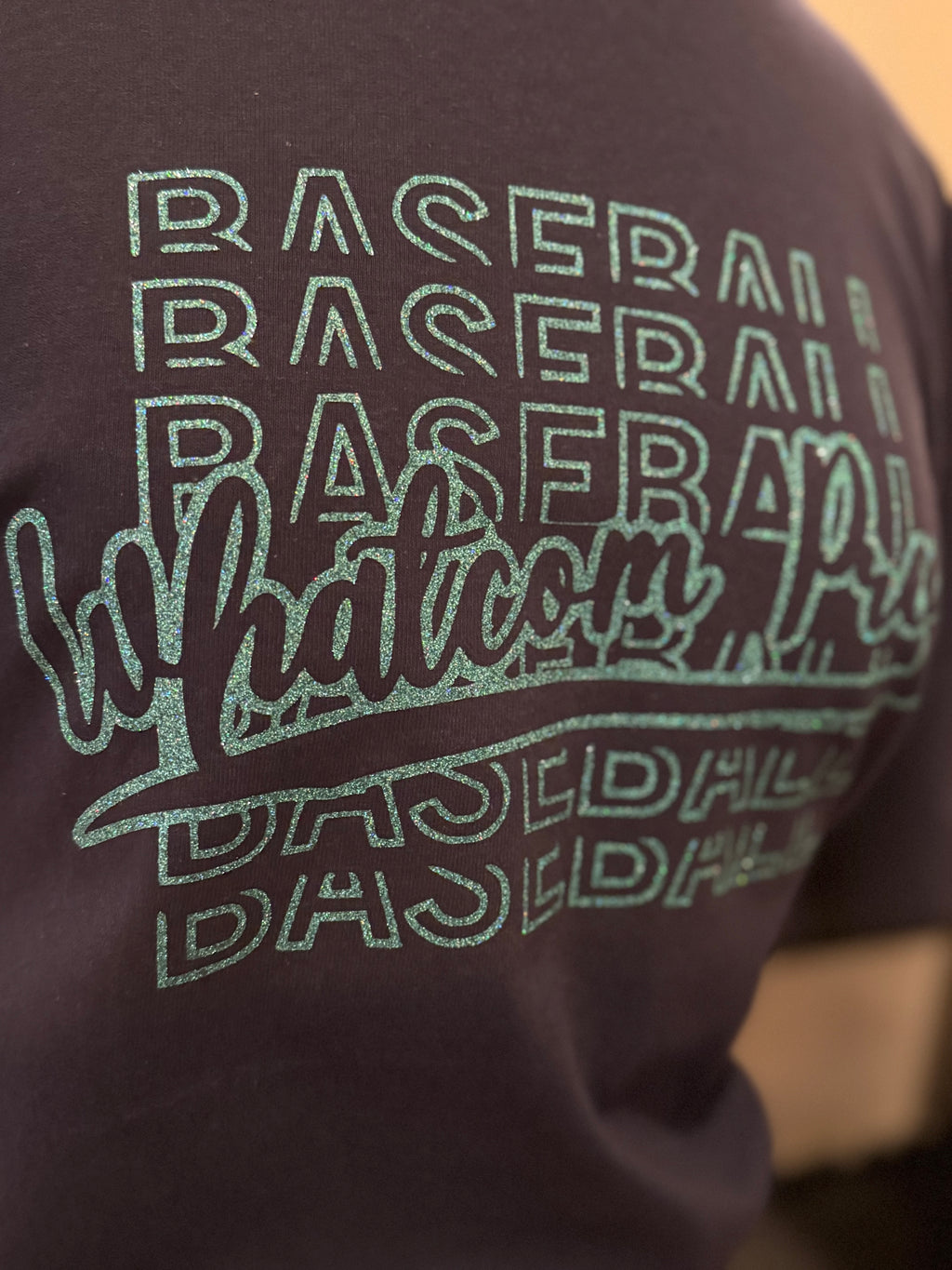 Whatcom Glitter Baseball Crewneck