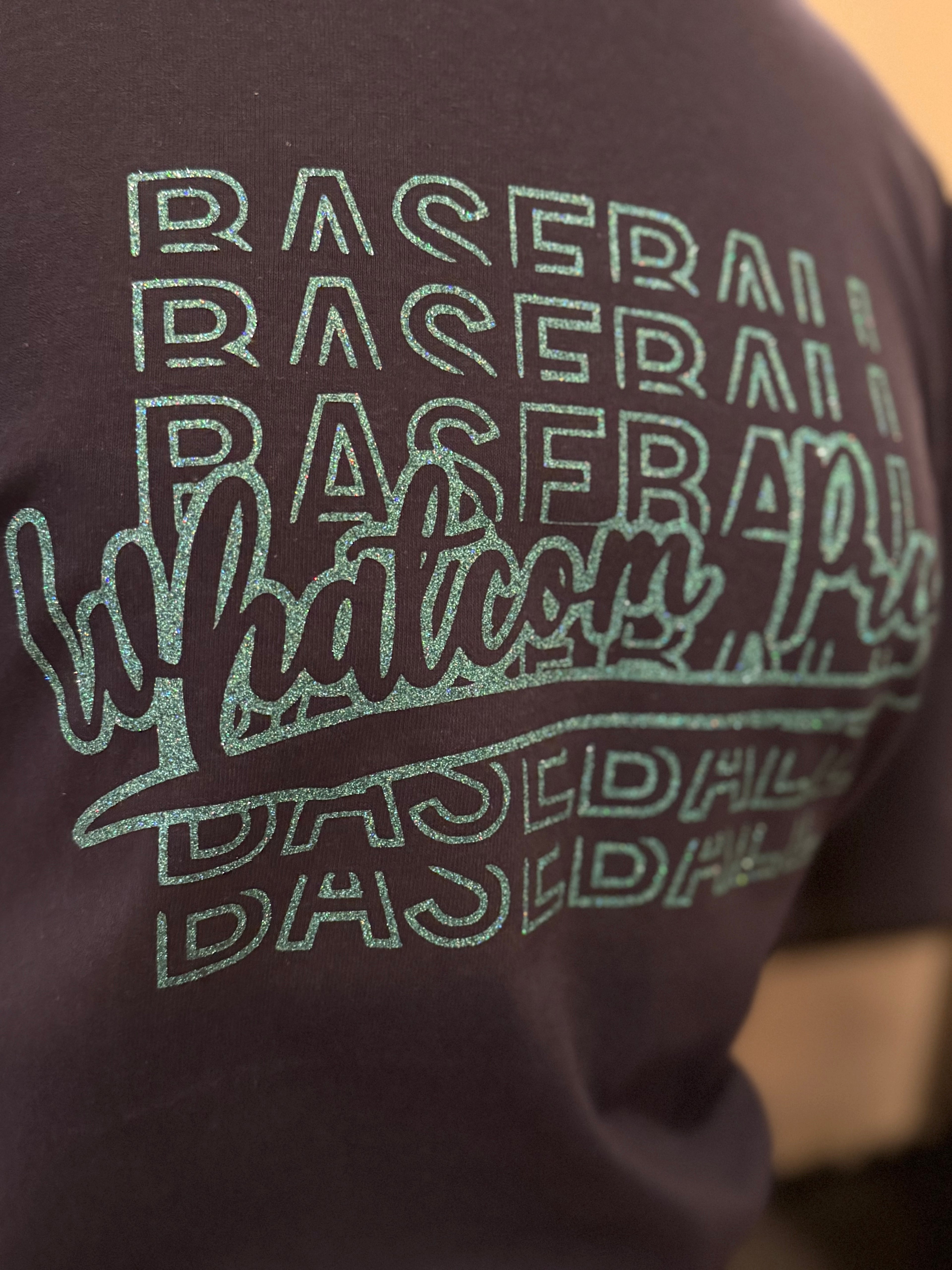 Whatcom Glitter Baseball Crewneck