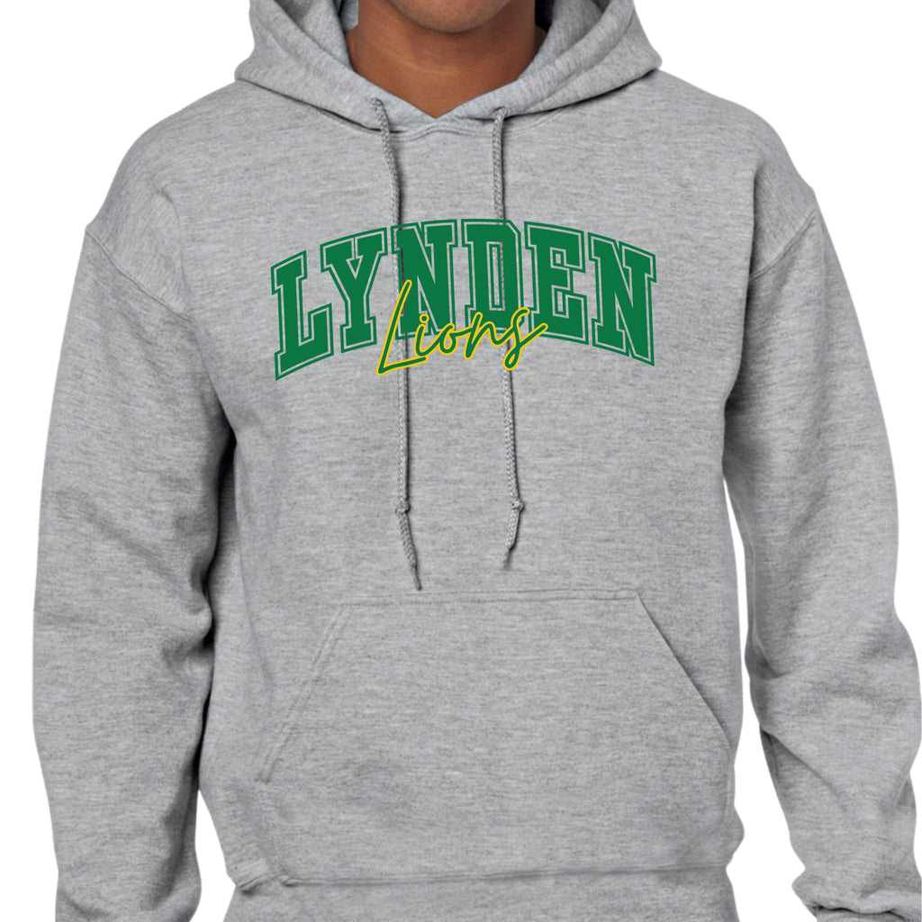 Lynden Lions Cursive Hooded Sweatshirt