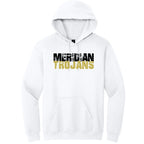 Meridian Trojans Grunge Hooded Sweatshirt
