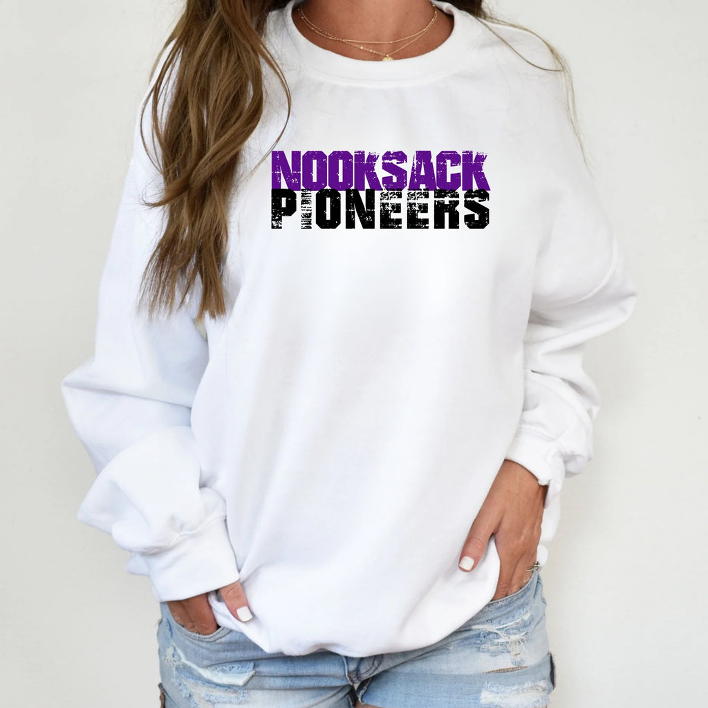 Nooksack Pioneers Grunge Crewneck Sweatshirt