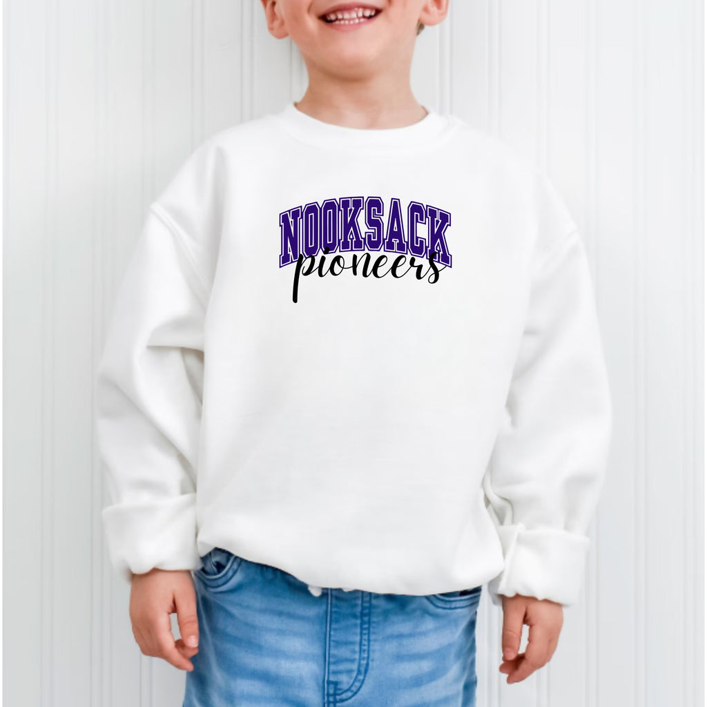 Nooksack Pioneers Cursive Crewneck Sweatshirt