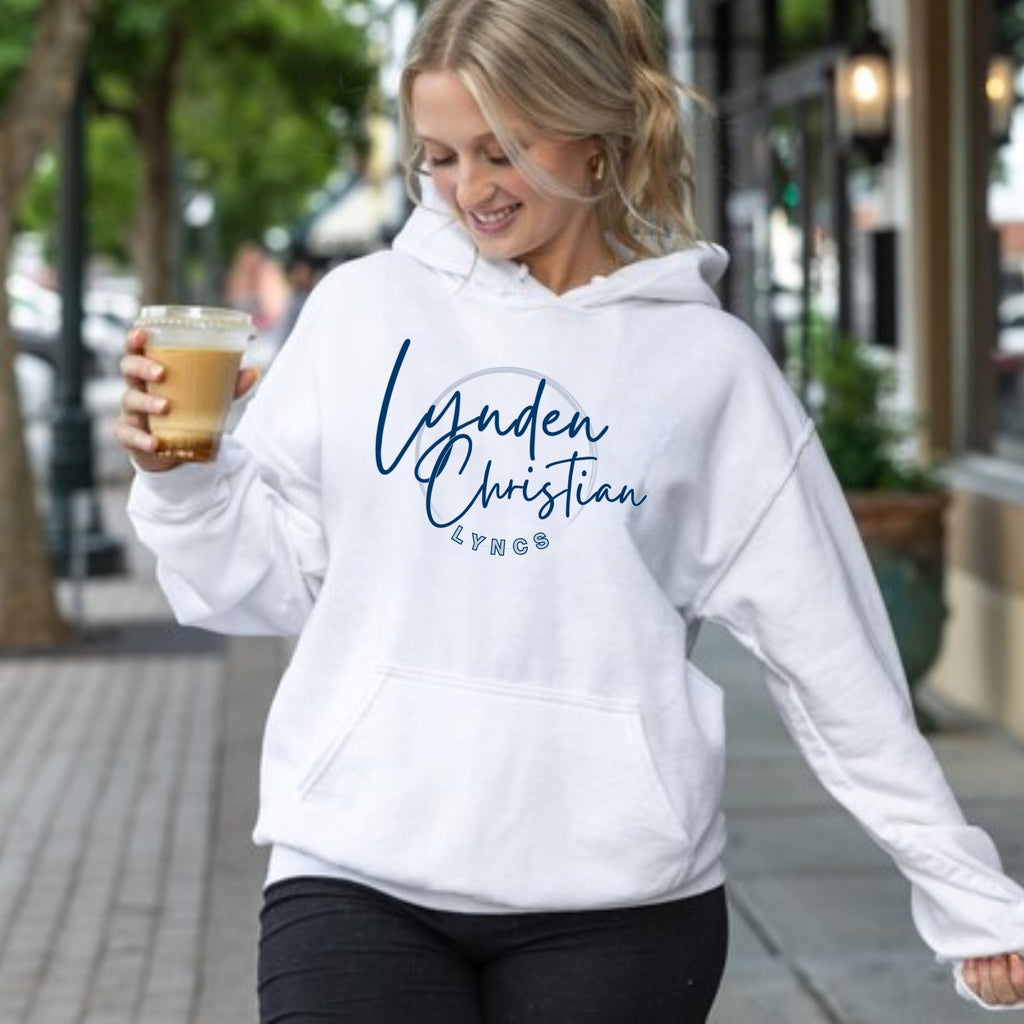Lynden Christian Cursive Swish Hooded Sweatshirt