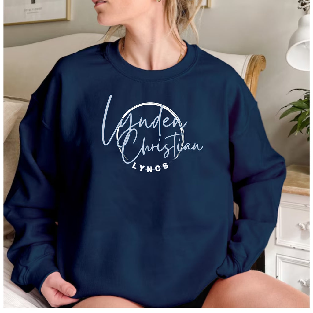 Lynden Christian Cursive Swish Crewneck Sweatshirt