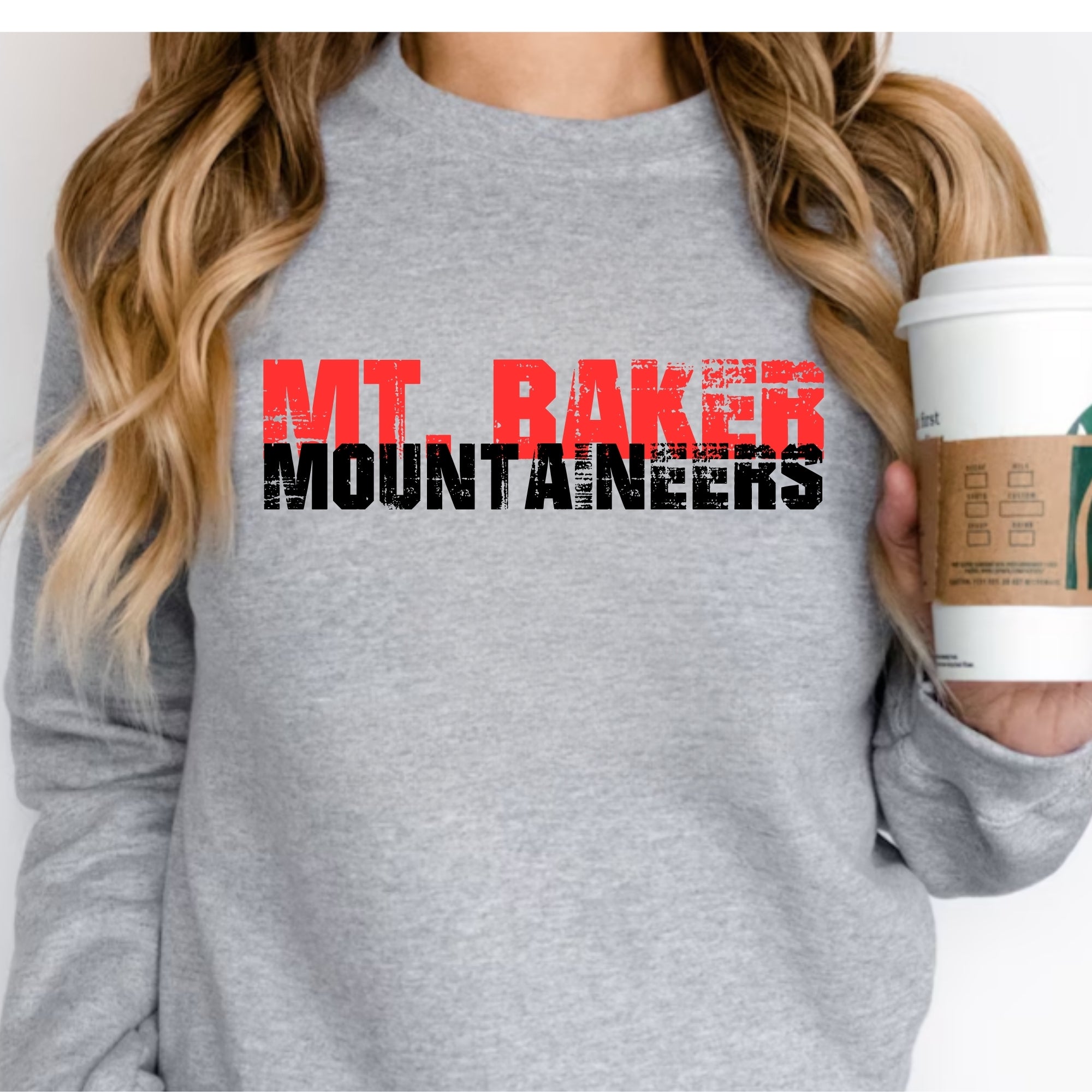Mt. Baker Mountaineers Grunge Crewneck Sweatshirt