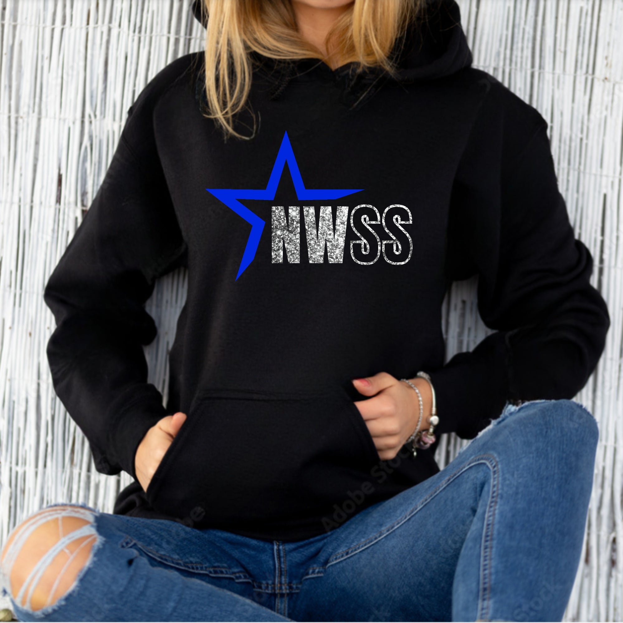 NWSS Glitter Hooded Sweatshirt