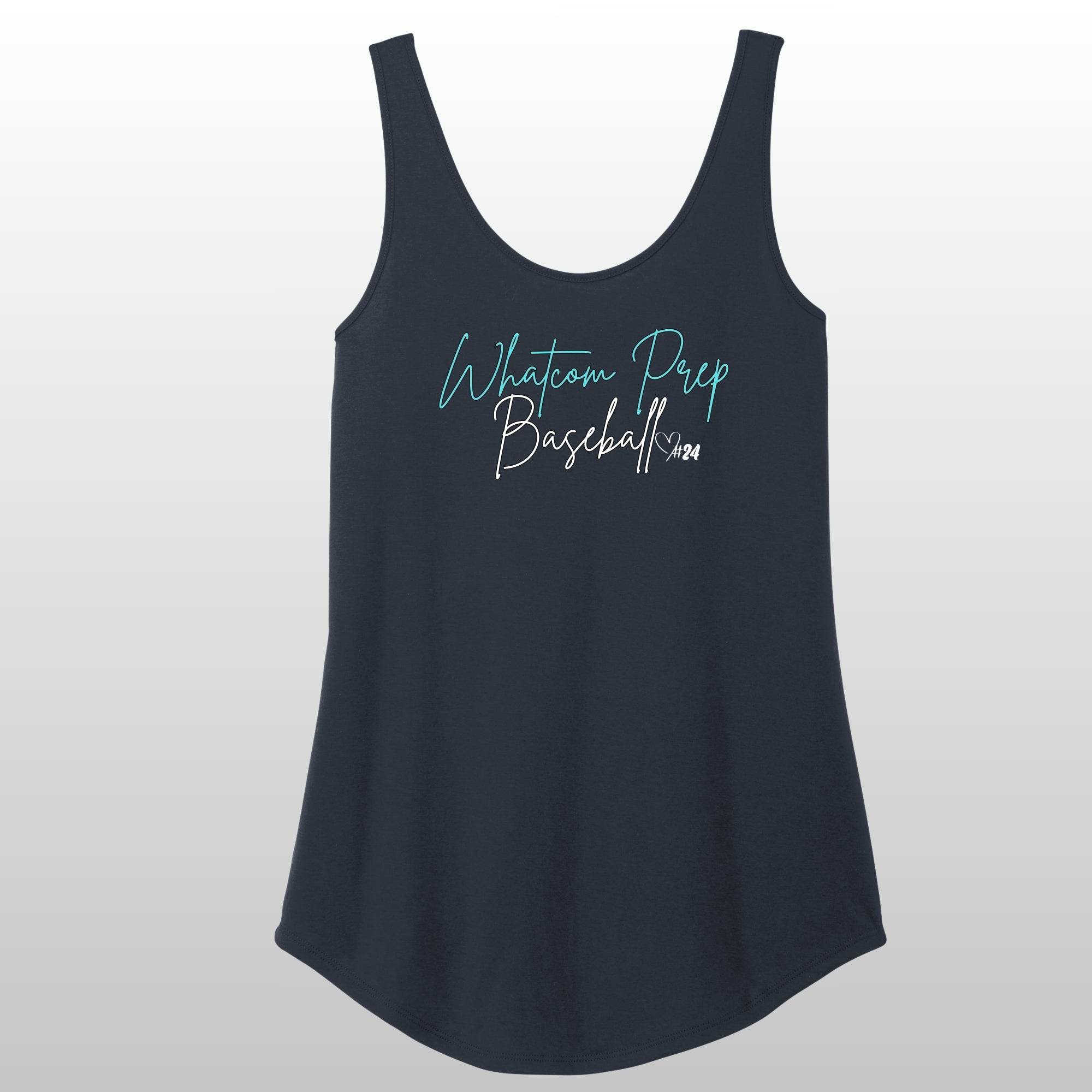 Whatcom Prep Women's Glitter Baseball Relaxed Tank