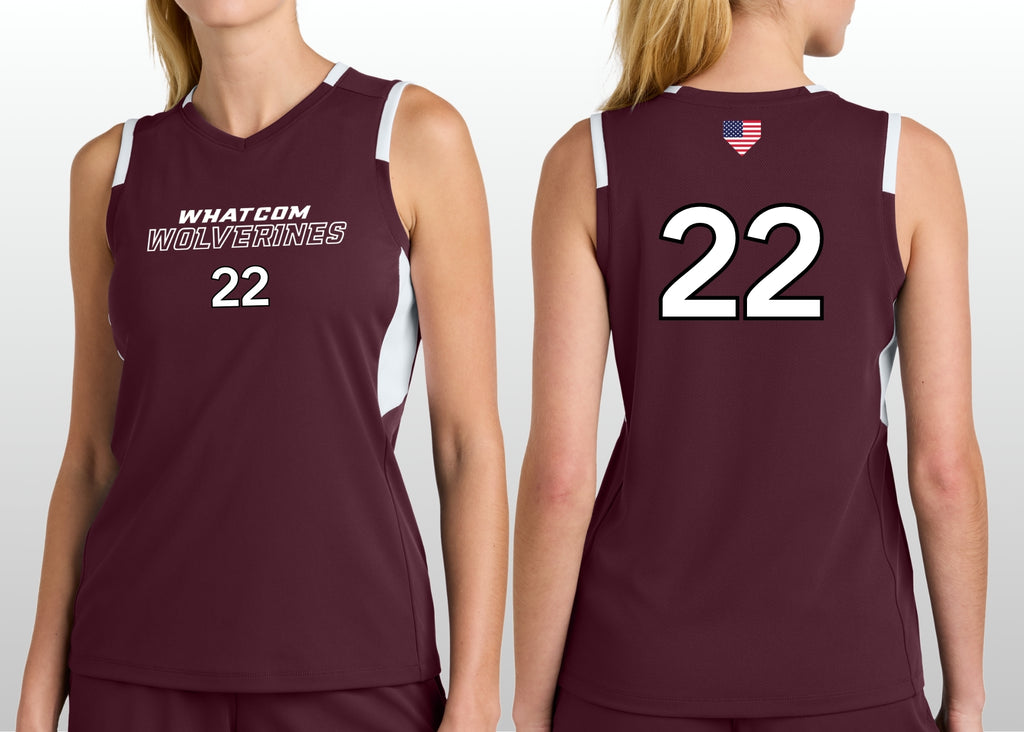 Whatcom Wolverines Women's Sport Tek Sleeveless Jersey