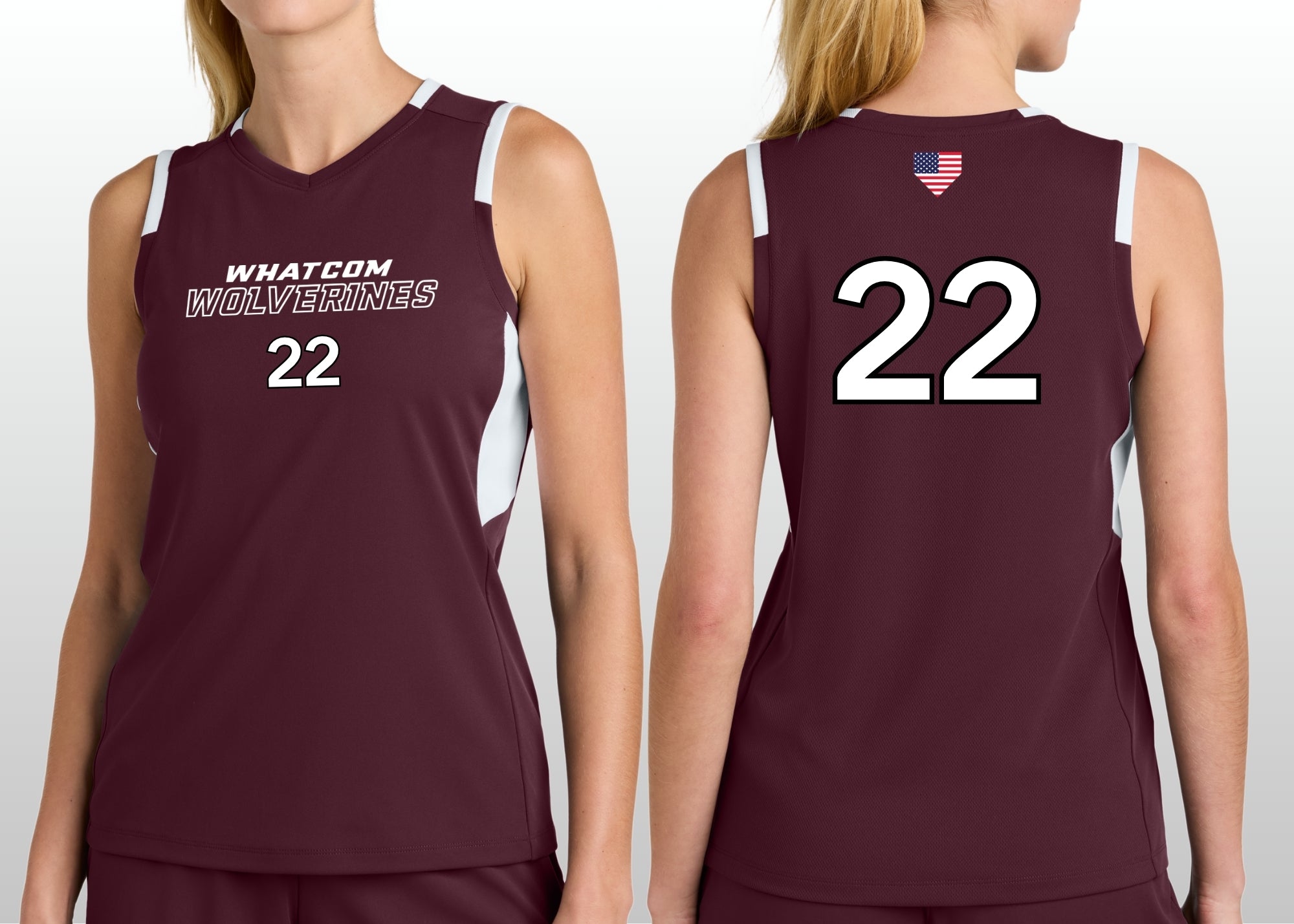 Whatcom Wolverines Women's Sport Tek Sleeveless Jersey