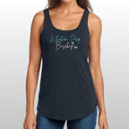 Whatcom Prep Women's Glitter Baseball Relaxed Tank