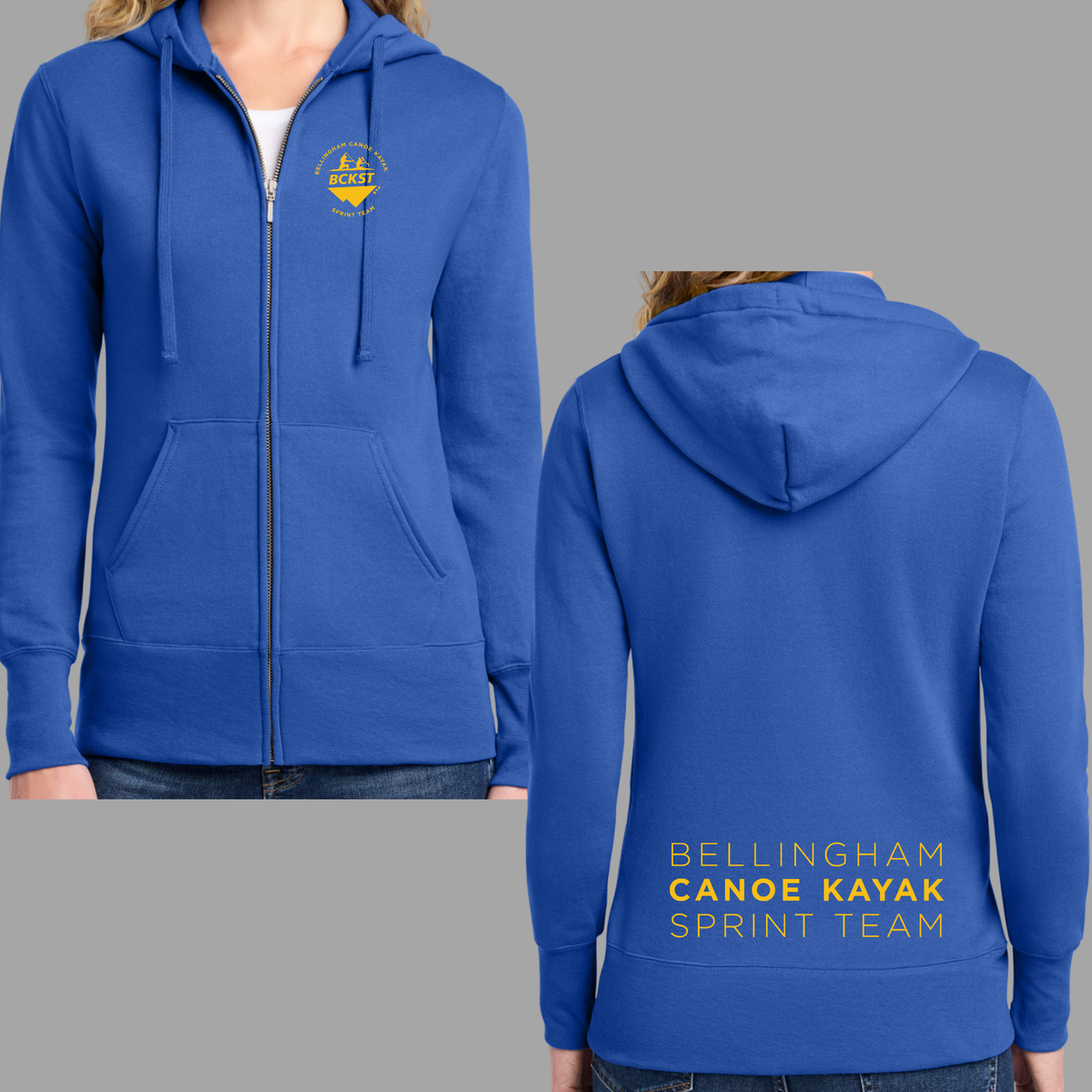 BCKST Women's Zip Up Hoodie