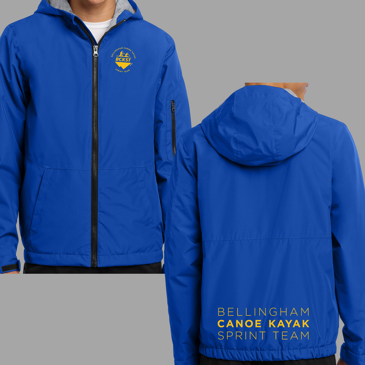BCKST Hooded Fleece Lined Sport Tek Jacket